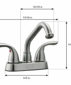 Flash Sale ✔️ Design House 525147 Ashland 2.4 GPM Deck Mounted Double Handle - Satin Nickel 😀 -Moen - shop 11d1c4840ec30c66 2444 w800 h800 b1 p0
