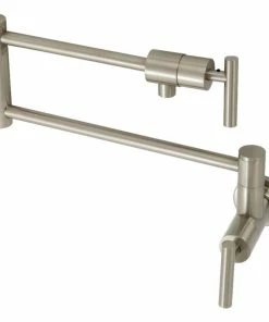 Best deal ✨ Kingston Brass KS4108CML Manhattan Wall Mount Pot Filler, Brushed Nickel 👍
