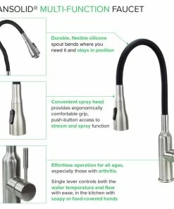 Hot Sale 😀 Transolid Kitchen/Laundry Faucet With Dual Spray And Flex Neck, Brushed Nickel/B 💯 -Moen - shop 1b41c6f000bf8b55 8968 w800 h800 b1 p0