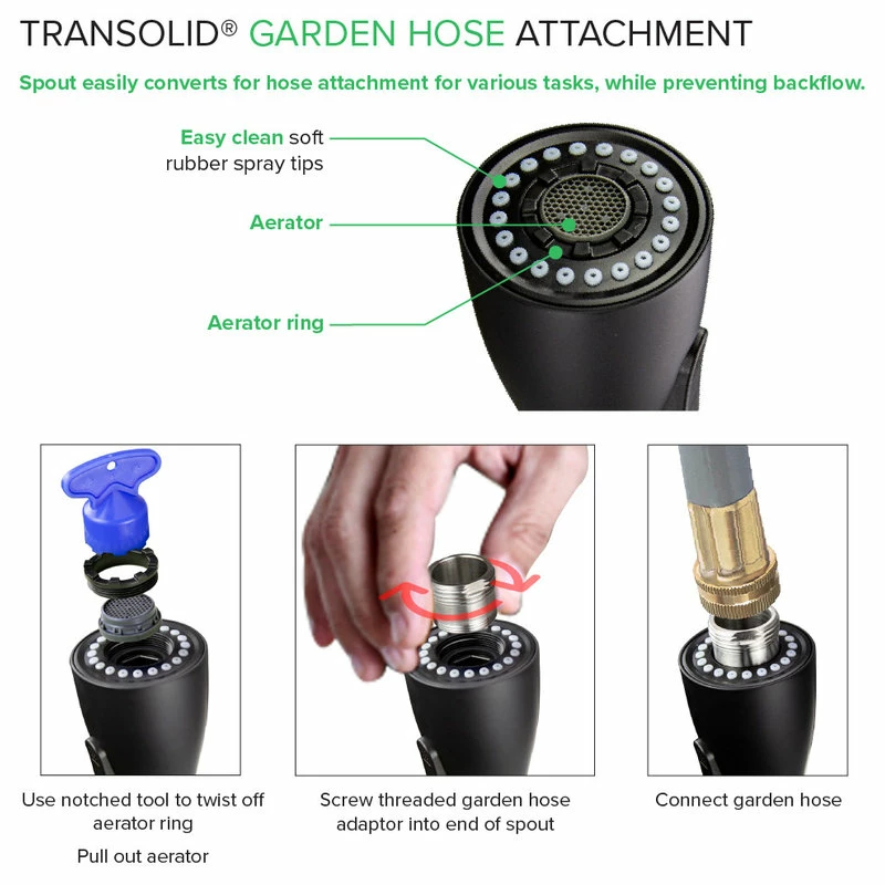 Brand new π Transolid Kitchen/Laundry Faucet With Dual Spray And Flex Neck, Matte Black π 11 Brand new π Transolid Kitchen/Laundry Faucet With Dual Spray And Flex Neck, Matte Black π - Image 9