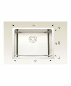 Hot Sale 👏 American Imaginations 20-in. W Chrome Laundry Sink With Stainless Steel Finish And 18 Gauge ⭐