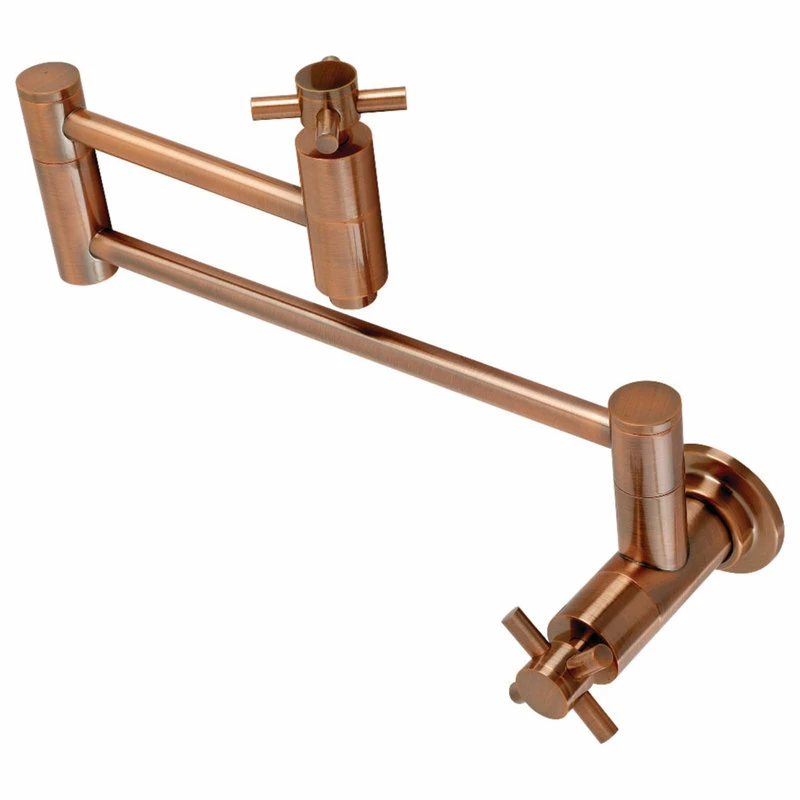 Hot Sale π Kingston Brass KS810DXAC Concord Wall Mount Pot Filler Kitchen Faucet, Antique Copper β€οΈ 3 Hot Sale π Kingston Brass KS810DXAC Concord Wall Mount Pot Filler Kitchen Faucet, Antique Copper β€οΈ