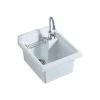 Best Pirce 💯 Whitehaus Collection Whitehaus WH474-60 Vitreous Utility Sink W Wire Basket And Off Center Drain 😉