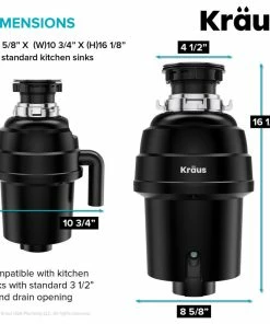 Best Sale 🧨 Kraus USA, Inc. WasteMate Continuous Feed Garbage Disposal With 1 HP Motor For Kitchen Sink 👏 -Moen - shop 2291e8d1028fbbbe 5929 w800 h800 b1 p0