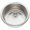 Outlet 👍 MR Direct Sinks And Faucets 465 Circular Stainless Steel Bar Sink, Silver, 18.25x7.25 💯 -Moen - shop 22b1fcab0196313b 7266 w800 h800 b1 p0