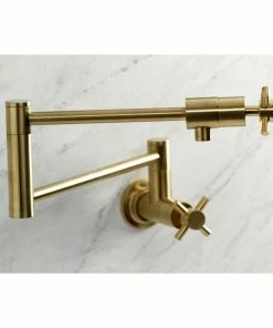 Buy 🥰 Kingston Brass KS4107DX Concord Wall Mount Pot Filler, Brushed Brass 🔥 -Moen - shop 261130bb013a578e 0435 w800 h800 b0 p0