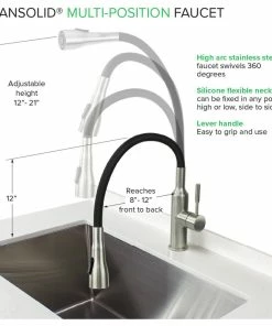 Hot Sale 😀 Transolid Kitchen/Laundry Faucet With Dual Spray And Flex Neck, Brushed Nickel/B 💯 -Moen - shop 2cf1c9fd00bf8b57 8968 w800 h800 b1 p0
