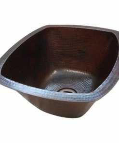 Coupon 👍 SimplyCopper 16" Rectangular Copper Kitchen Bar Prep Dual Mount ⭐