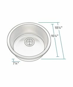 Outlet 👍 MR Direct Sinks And Faucets 465 Circular Stainless Steel Bar Sink, Silver, 18.25x7.25 💯 -Moen - shop 33212f96019631f5 7266 w800 h800 b1 p0