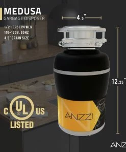 Best reviews of ❤️ ANZZI MEDUSA 1/2 HP Continuous Feed Undersink Garbage Disposal 🎁 -Moen - shop 34b19bee020aed7f 5912 w800 h800 b0 p0