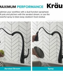 Hot Sale ⌛ Kraus USA, Inc. Ansel 2-Function Pull-Down 1-Handle 1-Hole Kitchen Faucet Matte Black ❤️ -Moen - shop 3ca1380800e5e929 5686 w800 h800 b0 p0