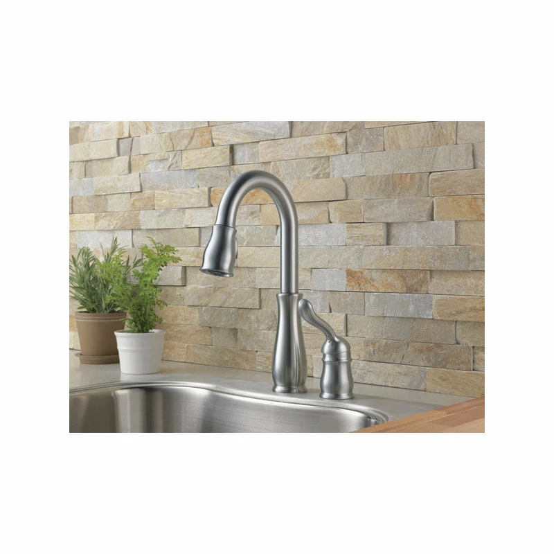 Top 10 π Delta Faucet Delta Leland Single Handle Pull-Down Bar / Prep Faucet, Arctic Stainless π 4 Top 10 π Delta Faucet Delta Leland Single Handle Pull-Down Bar / Prep Faucet, Arctic Stainless π - Image 2