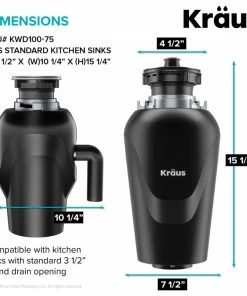 Budget 🎁 Kraus USA, Inc. WasteMate Continuous Feed Garbage Disposal With 3/4 HP Motor For Kitchen Sink 🤩 -Moen - shop 4f5165d600eb3492 5739 w800 h800 b1 p0