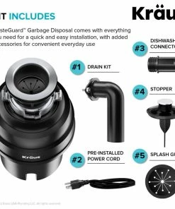 Best Sale 🧨 Kraus USA, Inc. WasteMate Continuous Feed Garbage Disposal With 1 HP Motor For Kitchen Sink 👏 -Moen - shop 4fc1e470028fbbb9 5929 w800 h800 b1 p0