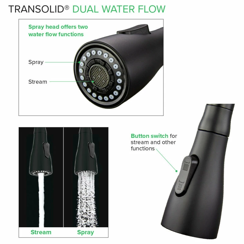 Brand new π Transolid Kitchen/Laundry Faucet With Dual Spray And Flex Neck, Matte Black π 8 Brand new π Transolid Kitchen/Laundry Faucet With Dual Spray And Flex Neck, Matte Black π - Image 6