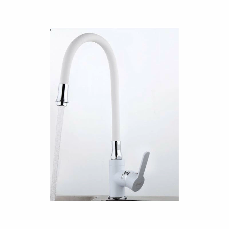 Hot Sale π Fontana Showers Benevento White Deck Mounted Chrome Brass Kitchen Faucet π― 8 Hot Sale π Fontana Showers Benevento White Deck Mounted Chrome Brass Kitchen Faucet π― - Image 6