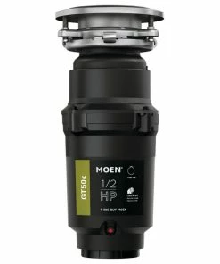 Best Pirce 🔔 Moen GT50C GT Series 1/2 HP Continuous Garbage Disposal - Black ✨