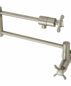 Cheapest 👏 Kingston Brass KS4108BEX Essex Wall Mount Pot Filler, Brushed Nickel 😍
