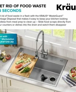 Best Sale 🧨 Kraus USA, Inc. WasteMate Continuous Feed Garbage Disposal With 1 HP Motor For Kitchen Sink 👏 -Moen - shop 5761a315028fbbc6 5929 w800 h800 b0 p0