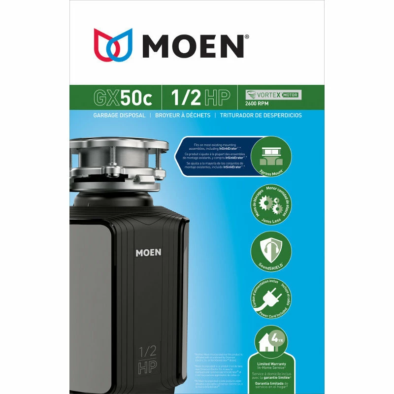 Cheap π― Moen GX50C GX 1/2 HP Continuous Garbage Disposal - Stainless Steel π 7 Cheap π― Moen GX50C GX 1/2 HP Continuous Garbage Disposal - Stainless Steel π - Image 5