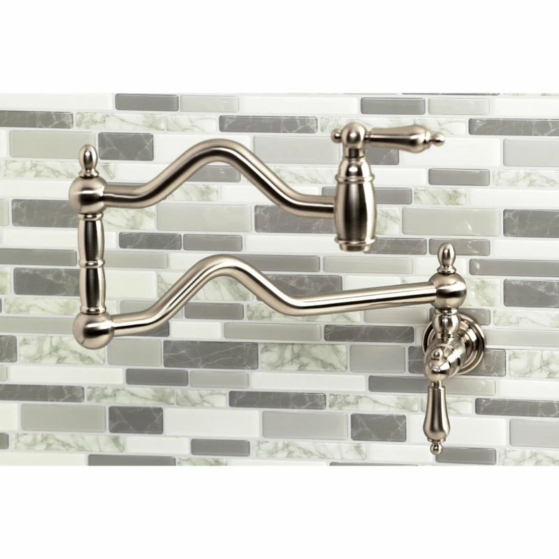 Cheap 𧨠Kingston Brass KS2108AL Heritage Wall Mount Pot Filler, Brushed Nickel π₯° 6 Cheap 𧨠Kingston Brass KS2108AL Heritage Wall Mount Pot Filler, Brushed Nickel π₯° - Image 4