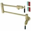 Promo 🔥 Kingston Brass KS4107CKL Kaiser Wall Mount Pot Filler Faucet, Brushed Brass 🔔 -Moen - shop 7051f462013a565f 0446 w800 h800 b1 p0