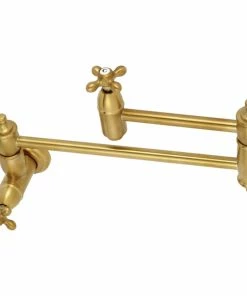 Best reviews of 🤩 Kingston Brass KS310.AX Restoration 3.8 GPM 1 Hole Wall Mounted - Satin Brass 😀