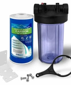 Discount ❤️ Ronaqua 10" Transparent Big Blue Whole House Water Filter With GAC Filter Cartridge 🌟