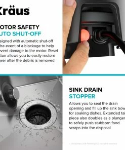 Best Sale 🧨 Kraus USA, Inc. WasteMate Continuous Feed Garbage Disposal With 1 HP Motor For Kitchen Sink 👏 -Moen - shop 81e1101f028fbbc3 5929 w800 h800 b0 p0