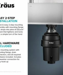 Best Sale 🧨 Kraus USA, Inc. WasteMate Continuous Feed Garbage Disposal With 1 HP Motor For Kitchen Sink 👏 -Moen - shop 8441f942028fbbc5 5929 w800 h800 b0 p0