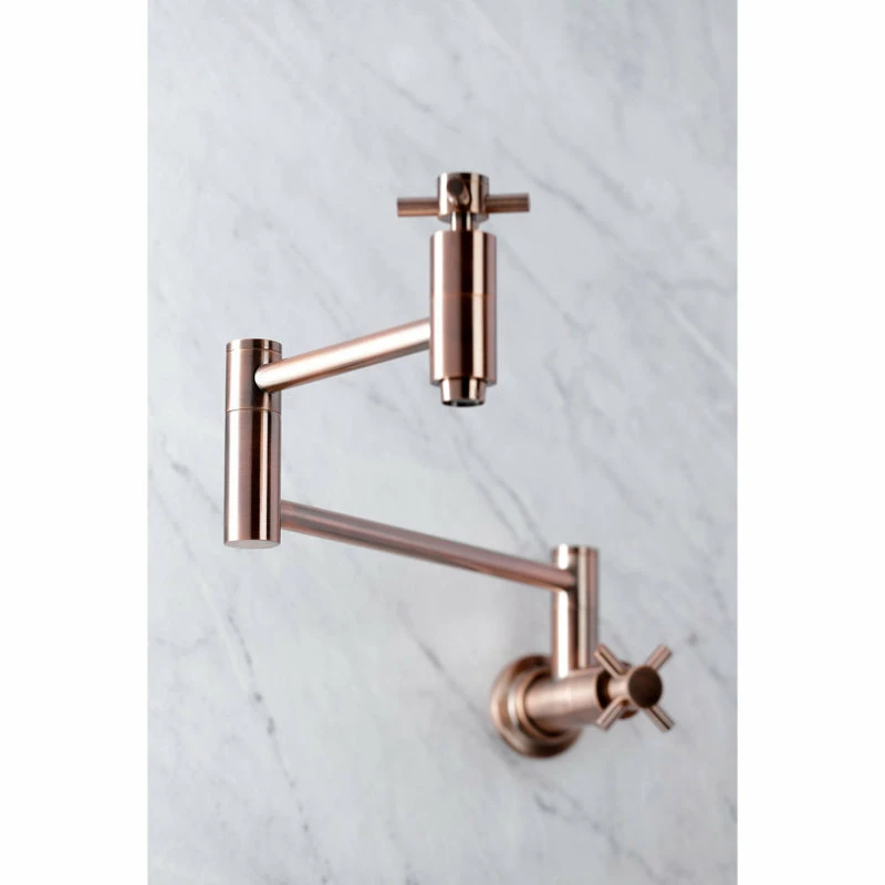 Hot Sale π Kingston Brass KS810DXAC Concord Wall Mount Pot Filler Kitchen Faucet, Antique Copper β€οΈ 5 Hot Sale π Kingston Brass KS810DXAC Concord Wall Mount Pot Filler Kitchen Faucet, Antique Copper β€οΈ - Image 3