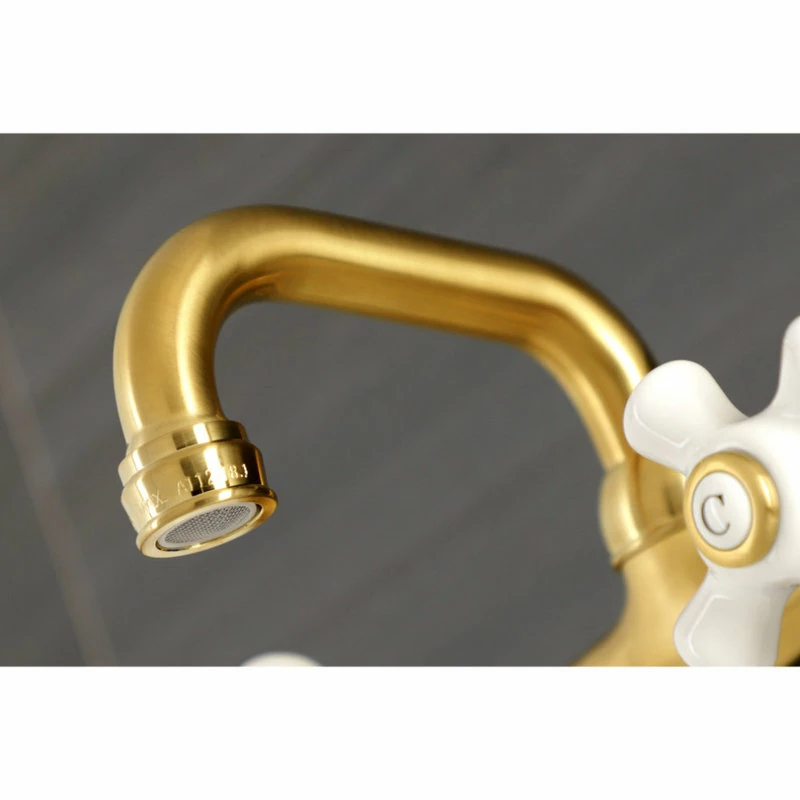 Wholesale π Kingston Brass KS612SB Two-Handle Wall Mount Bar Faucet, Brushed Brass π 5 Wholesale π Kingston Brass KS612SB Two-Handle Wall Mount Bar Faucet, Brushed Brass π - Image 3
