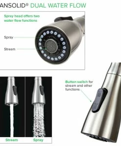 Hot Sale 😀 Transolid Kitchen/Laundry Faucet With Dual Spray And Flex Neck, Brushed Nickel/B 💯 -Moen - shop 97b1edc400bf8b56 8968 w800 h800 b1 p0