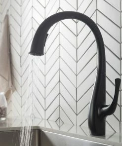 Hot Sale ⌛ Kraus USA, Inc. Ansel 2-Function Pull-Down 1-Handle 1-Hole Kitchen Faucet Matte Black ❤️ -Moen - shop 9a61727000e5e934 5686 w800 h800 b0 p0