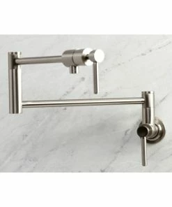 Hot Sale 🔥 Kingston Brass KS4108DL Concord Wall Mount Pot Filler, Brushed Nickel 🎁 -Moen - shop 9cb1fd20013a57ee 0435 w800 h800 b0 p0