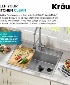 Budget 🎁 Kraus USA, Inc. WasteMate Continuous Feed Garbage Disposal With 3/4 HP Motor For Kitchen Sink 🤩 -Moen - shop 9e611a0f00eb349a 5739 w800 h800 b0 p0