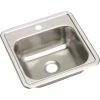 Best deal 🔔 Elkay Dayton Stainless Steel 15"x15"x5-3/16" Top Mount Bar Sink D115161 😉
