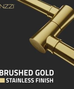 Cheap ⌛ ANZZI Marca 360-Degree 24" Wall Mounted Pot Filler With Dual Swivel, Brushed Gold ⌛ -Moen - shop bc219d4902c8a82b 6582 w800 h800 b0 p0