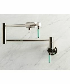 Flash Sale 👍 Kingston Brass KS4106DKL Kaiser Wall Mount Pot Filler, Polished Nickel 💯 -Moen - shop bce16012013a57c5 0472 w800 h800 b0 p0