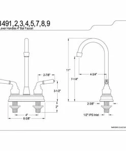 Coupon ✨ Kingston Brass Magellan 2-Handle 4" Centerset High-Arch Bar Faucet, Satin Nickel/Polished Brass 🛒 -Moen - shop c2012ef70fa466e9 0030 w800 h800 b1 p0