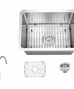 Brand new 😍 Magnus 16-Gauge Zero Radius Single Bowl Bar Sink, Gooseneck Kitchen Faucet 🔥