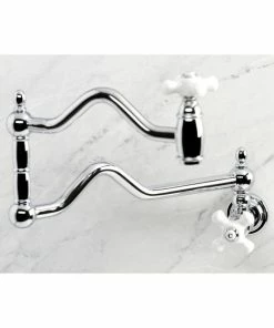 Discount 🌟 Kingston Brass KS2101PX Heritage Wall Mount Pot Filler, Polished Chrome 👍 -Moen - shop c741d502013a5790 0312 w800 h800 b0 p0
