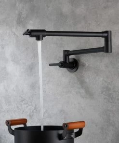 Coupon 🎁 Givingtree Wall-Mount Matte Black Pot Filler Faucet 😀 -Moen - shop c7f1c6f6029ec674 1452 w800 h800 b0 p0