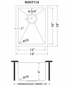 Hot Sale 🥰 Ruvati 14" Undermount Bar Prep Sink Stainless Steel, RVH7114 🔥 -Moen - shop d5d17db80f9b2dbf 7566 w800 h800 b0 p0