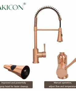 Coupon 🤩 Akicon Copper Pre-Rinse Spring Kitchen Faucet With Pull Down Sprayer 🤩 -Moen - shop d73134c70237d760 6710 w800 h800 b1 p0