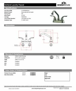 Flash Sale ✔️ Design House 525147 Ashland 2.4 GPM Deck Mounted Double Handle - Satin Nickel 😀 -Moen - shop dc41c5130ec30c65 2444 w800 h800 b1 p0