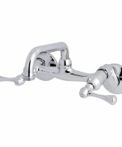 Best reviews of 🧨 Kingston Brass 2-Handle Wall Mount Laundry Faucet, Polished Chrome 😍