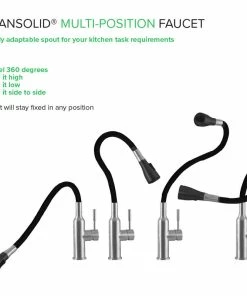 New ❤️ Transolid Kitchen/Laundry Faucet With Dual Spray And Flex Neck, Brushed Nickel/ 🧨 -Moen - shop e0d107cd00bf8b5d 9256 w800 h800 b1 p0