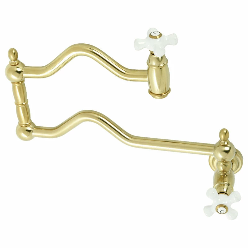 Deals π€© Kingston Brass KS2107PX Heritage Wall Mount Pot Filler, Brushed Brass π₯° 3 Deals π€© Kingston Brass KS2107PX Heritage Wall Mount Pot Filler, Brushed Brass π₯°