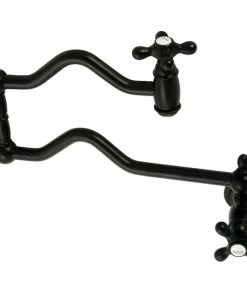 Outlet β Kingston Brass KS2100AX Heritage Wall Mount Pot Filler, Matte Black π